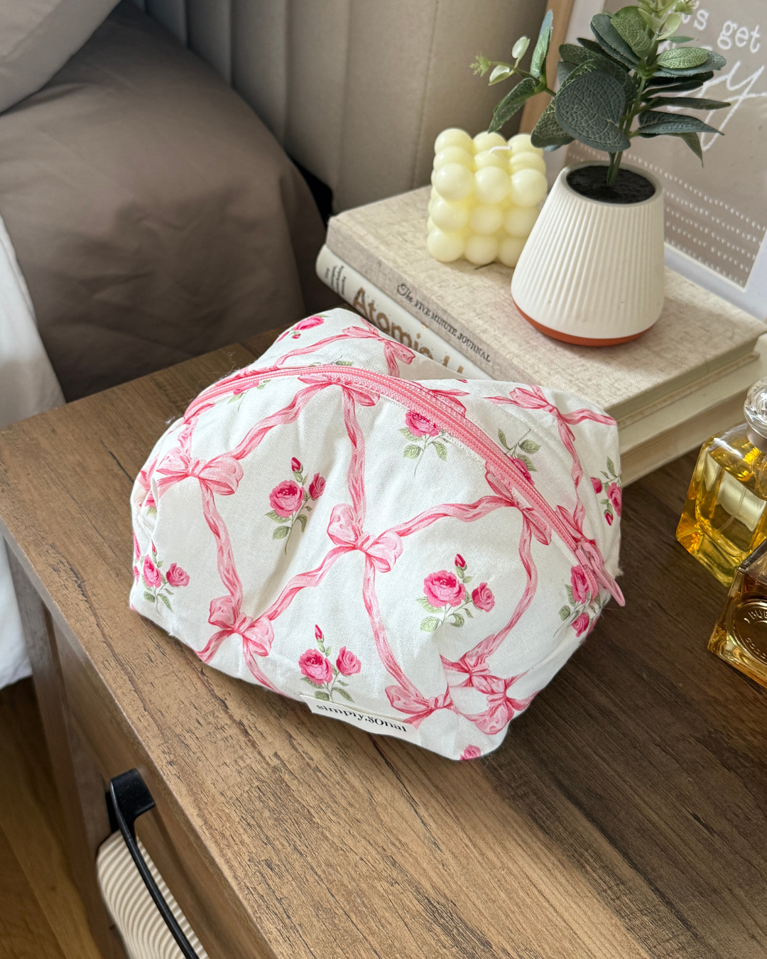 Pink Bows Coquette Pouch