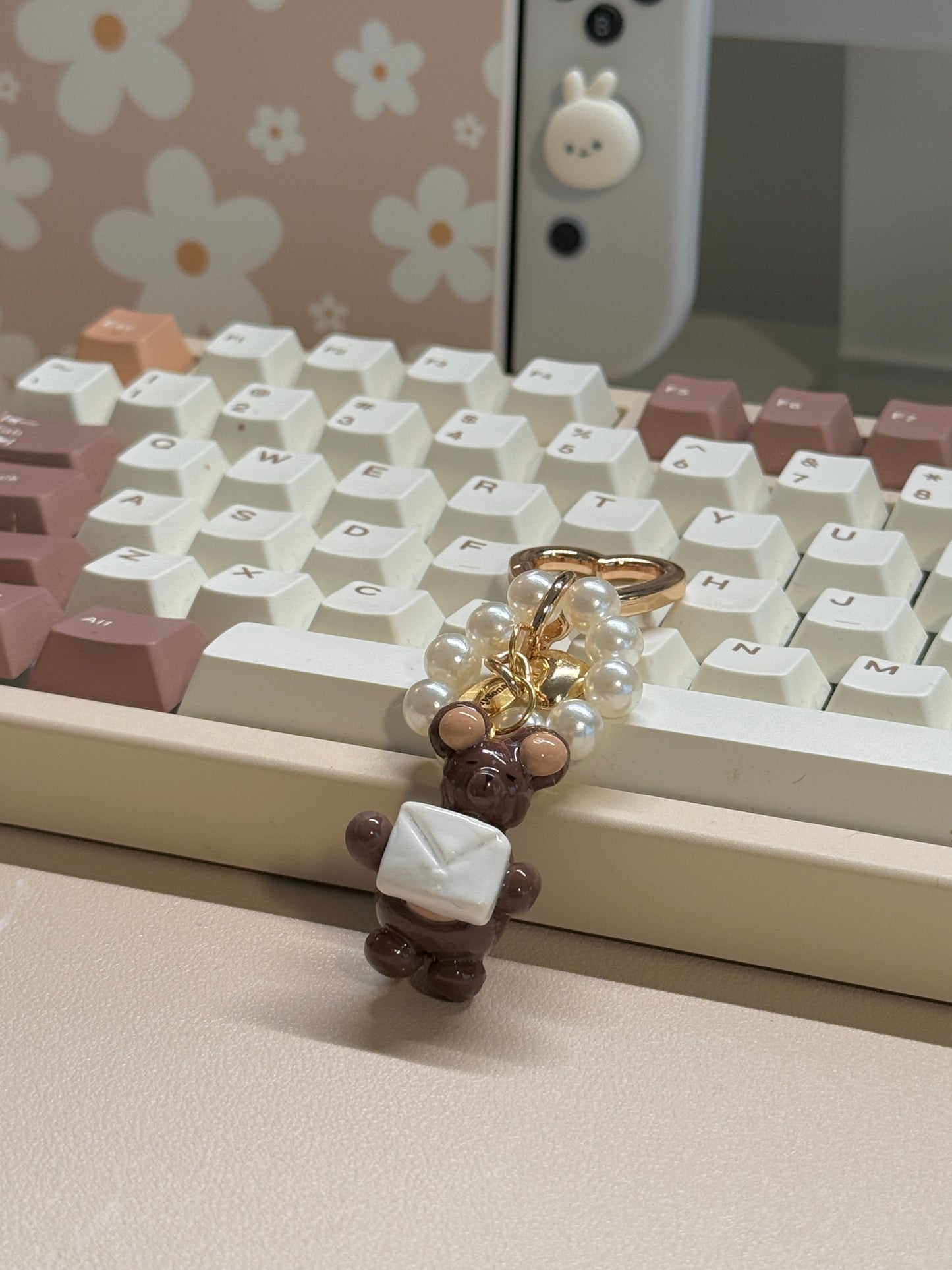Happy Mail Bear Keychain