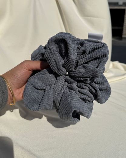 Muted Blue Corduroy Scrunchie