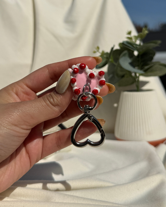 Vintage Heart Cake Keychain