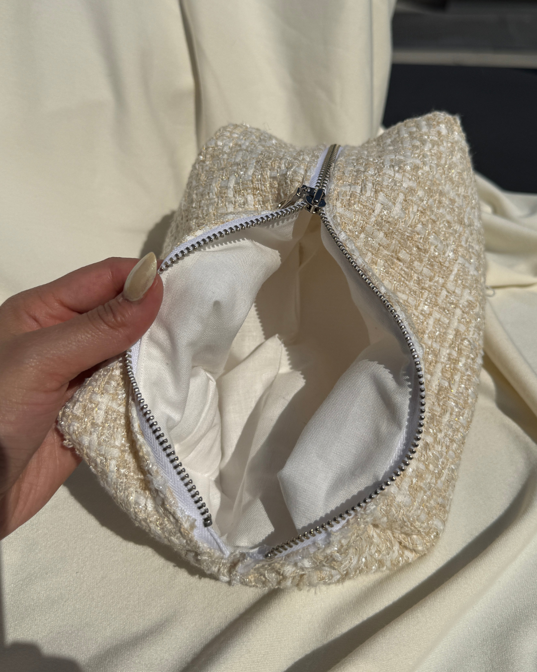 Cream Twill Pouch