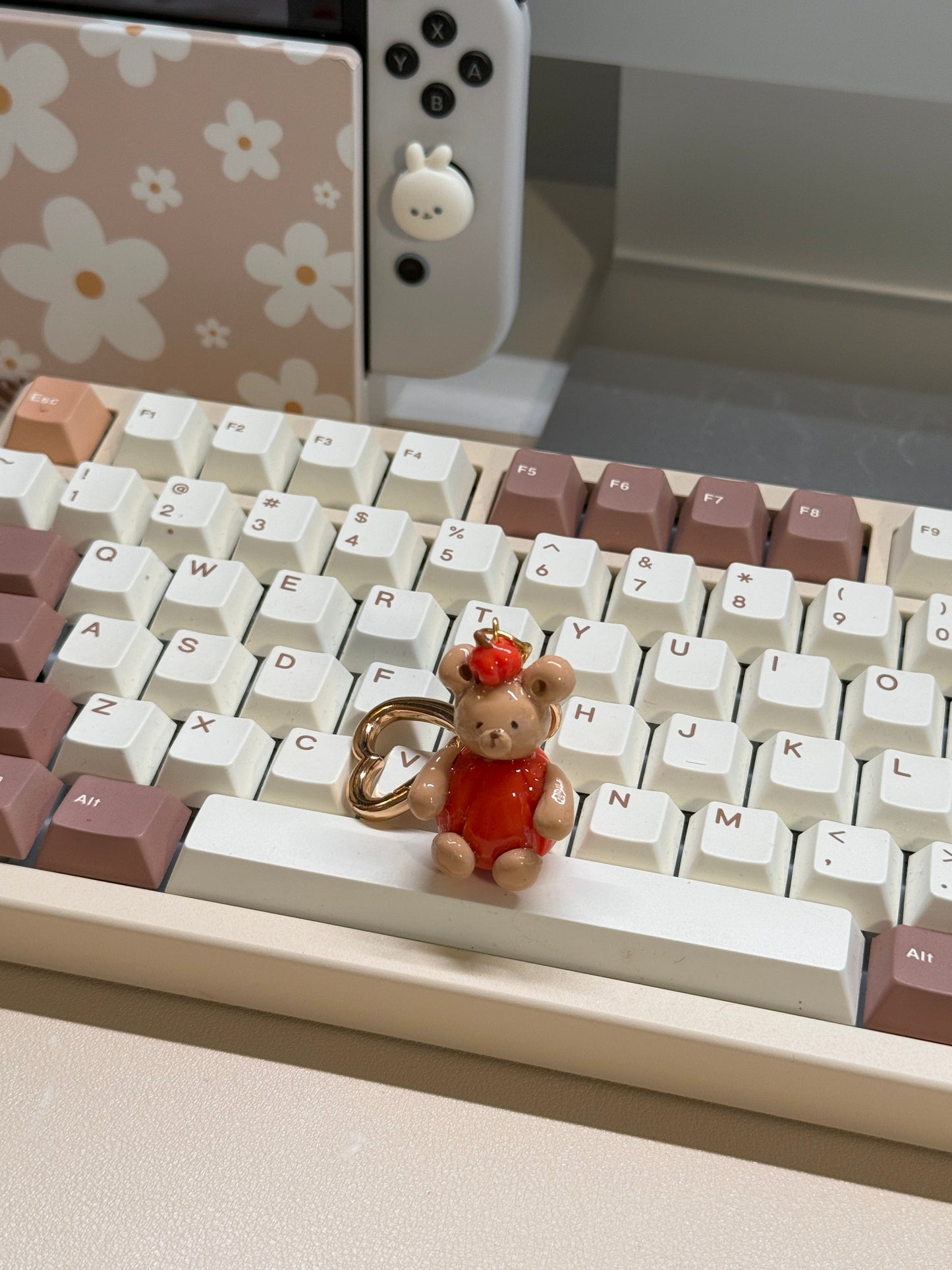 Pumpkin Bear Keychain