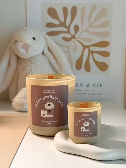 Teddy Graham Latte Candle