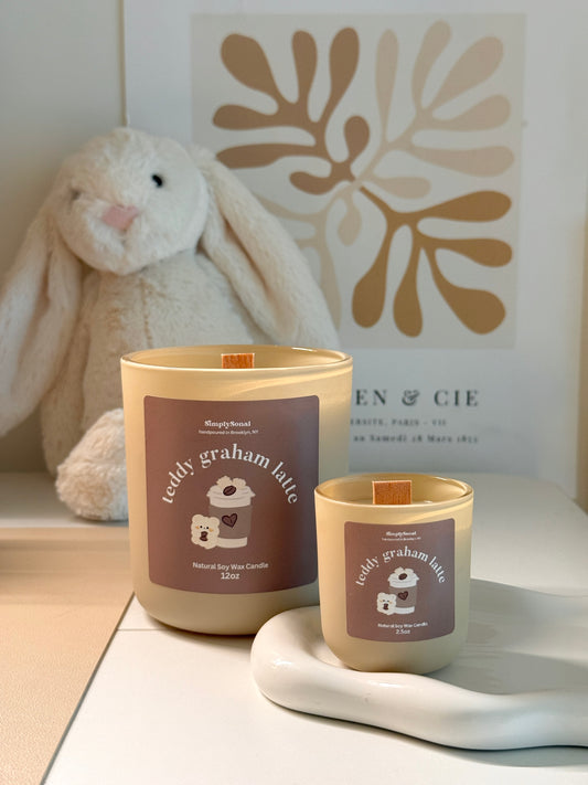Teddy Graham Latte Candle